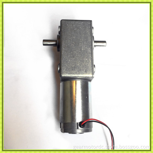 300kg.cm Little backlash Powerful LowRPM dual shaft 12v dc worm gear motor
